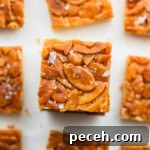 Caramel almonds on top or shortbread cookies