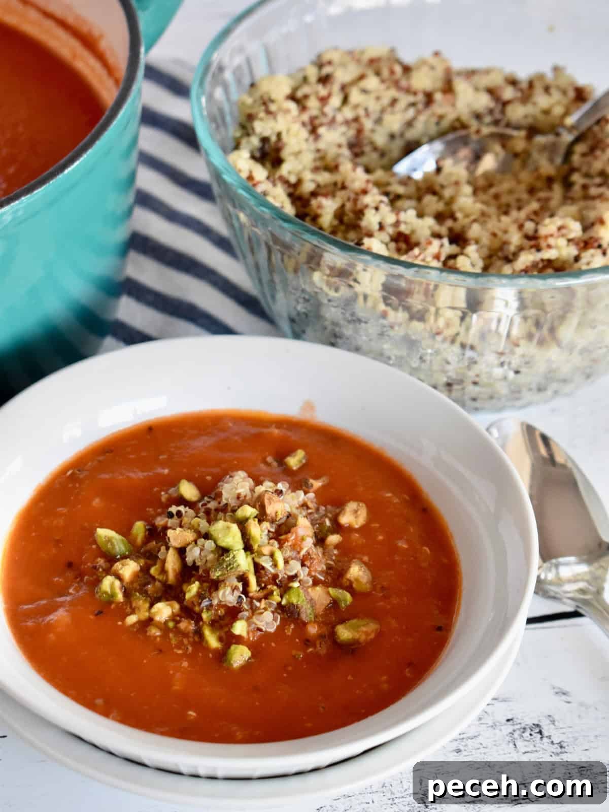 20-Minute Tomato Quinoa Soup Recipe for Weeknight Dinners 7 Tomato Quinoa Soup.