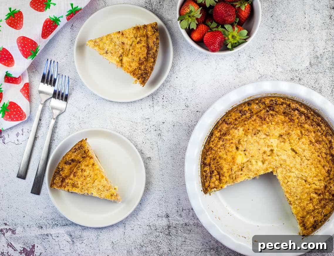 17 Mother’s Day Brunches You Can Enjoy Without Reservations or Parking Hassles 4 Slices of Ham & Cheese Impossible Quiche next to a whole pie.