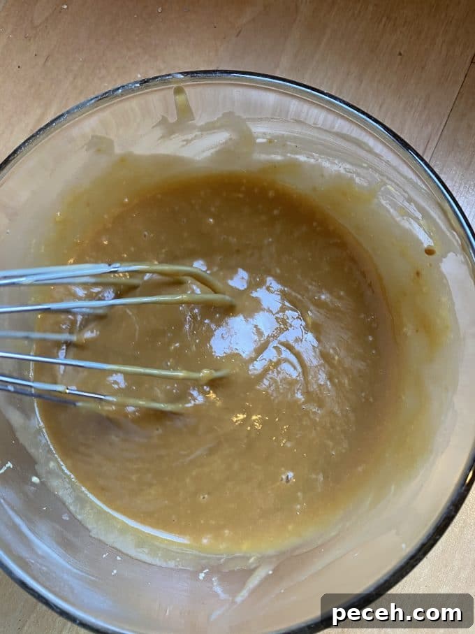 A bowl filled with a Tahini-Miso mixture