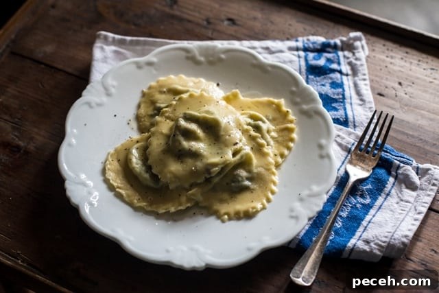 Romantic Date Night Dinner Recipes for Two 5 Nettle and feta ravioli on a plate