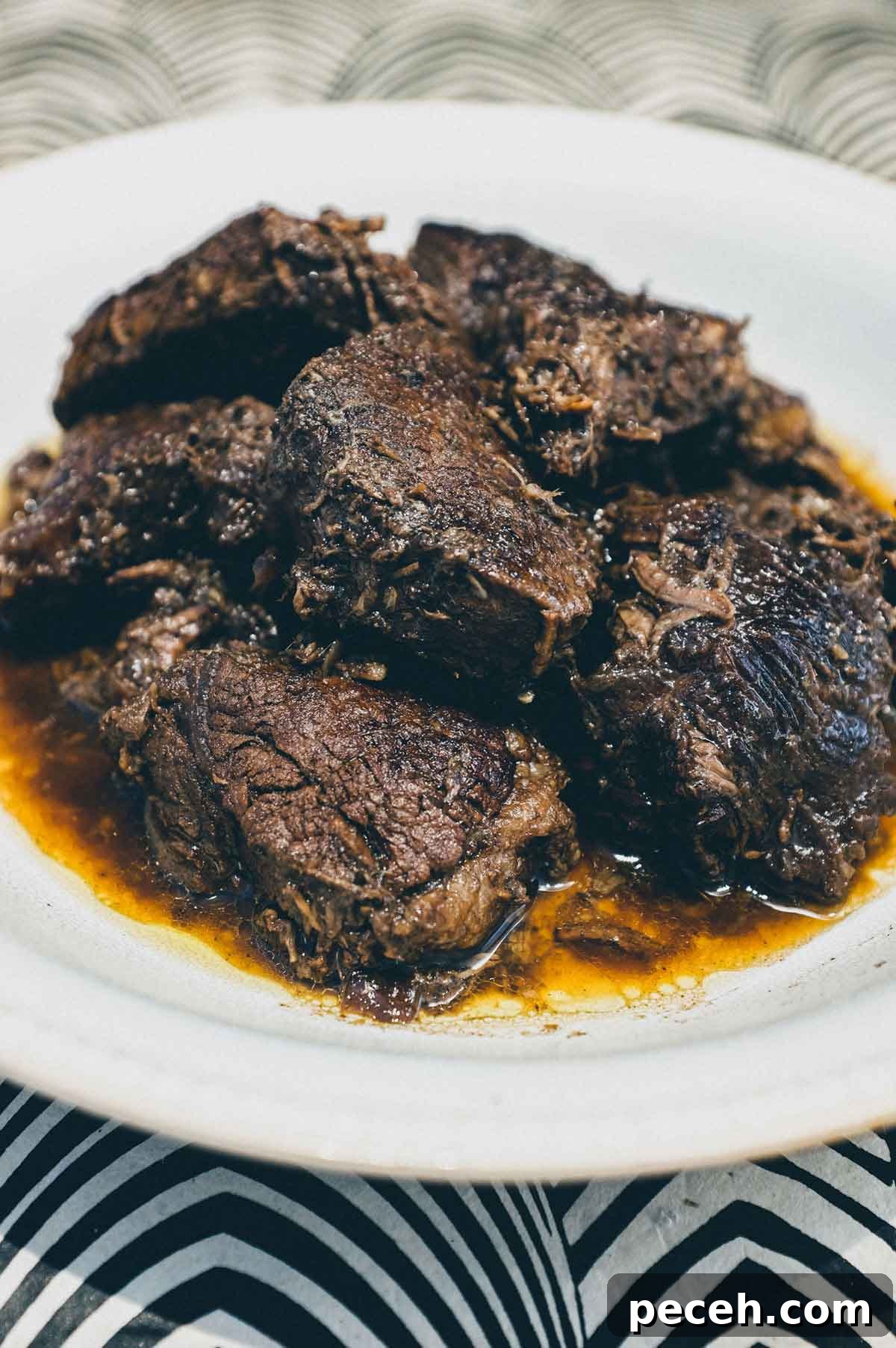 Peposo Alla Fornacina (Tuscan Beef Stew) | cookeatworld.com A bowl of Peposo Alla Fornacina (Tuscan Beef Stew)