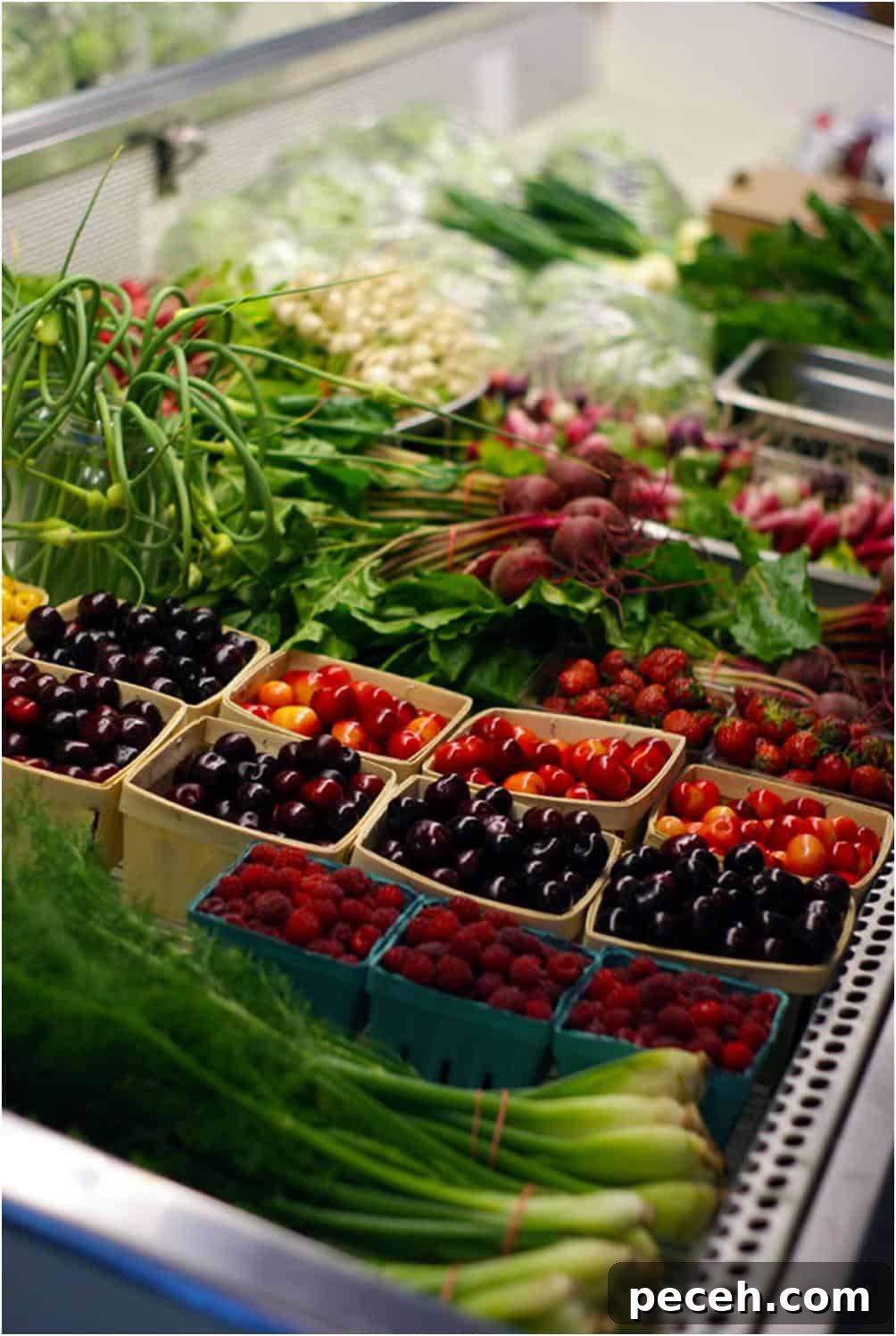 Discover Michigan: Road Trips, Lakes and Outdoor Activities 5 Cherries and other produce in a produce case