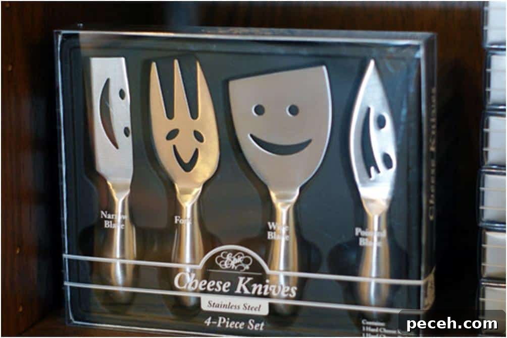 Discover Michigan: Road Trips, Lakes and Outdoor Activities 6 Cheese knife set with smiling faces