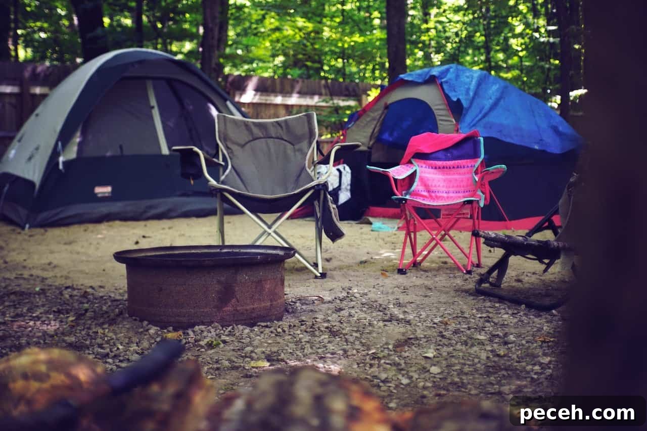 17 Fun and Memorable 13th Birthday Party Ideas 12 Two camping chairs and camping tents.