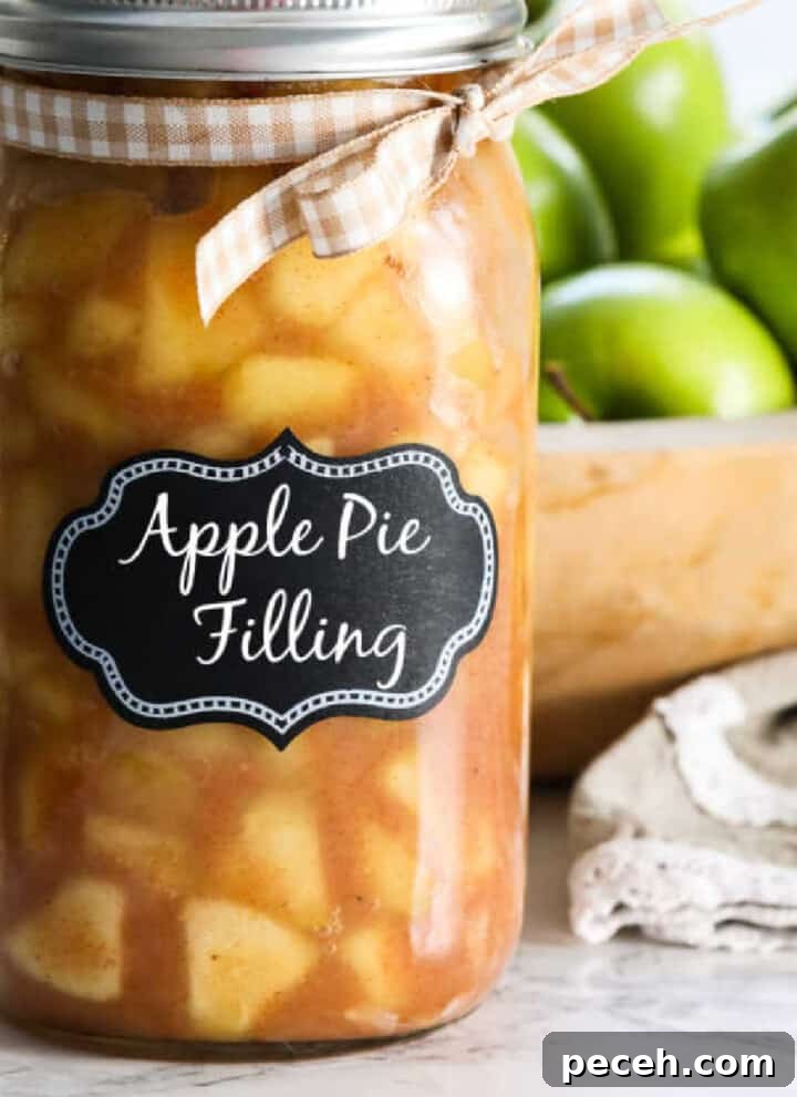 Apple pie filling jar