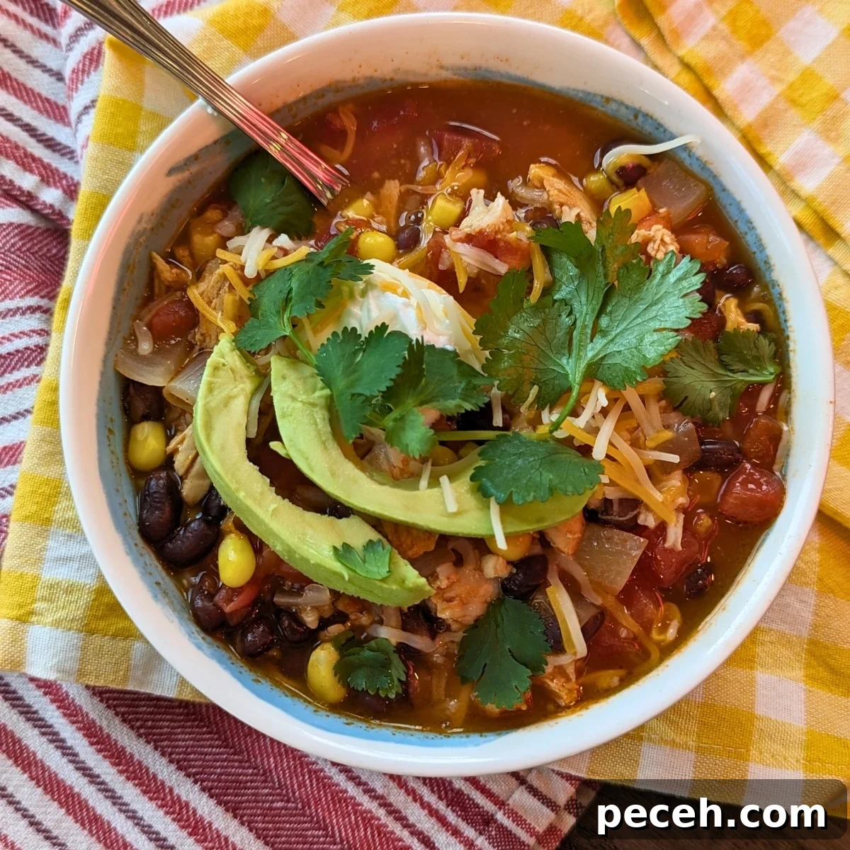 Easy chicken taco soup