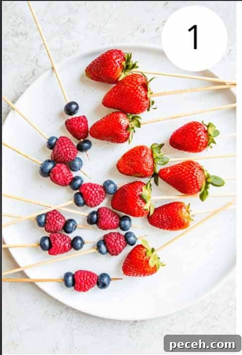 Tanghulu Candied Fruit Recipe — 3 Ingredients, Traditional Street Snack 2 Fresh fruit on bamboo skewers.