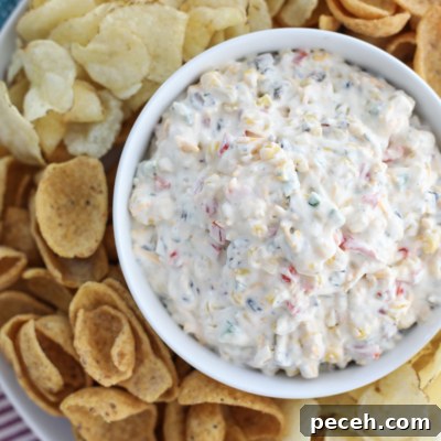 Creamy Ranch Veggie Dip Recipe Loaded with Fresh Veggies 2 This Loaded Veggie Ranch Dip is and easy and delicious appetizer. #ranch #dip #corn #recipe #appetizer #ranchdip