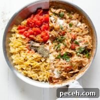One Pot Lasagna Pasta from thelittlekitchen.net
