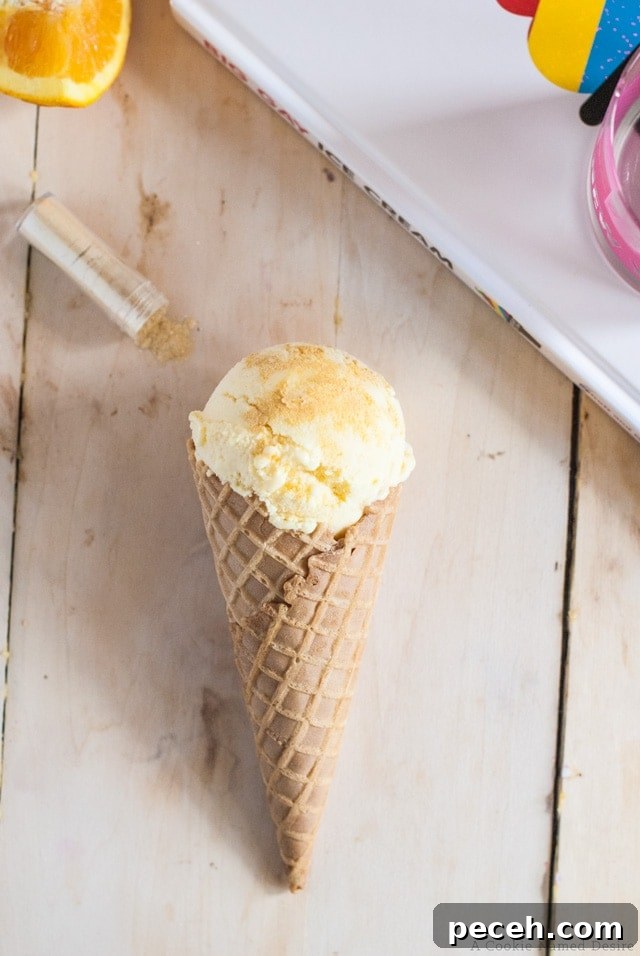 Orange Creamsicle Ice Cream with Rum — Adult Dessert Recipe 6 orange creamsicle ice cream