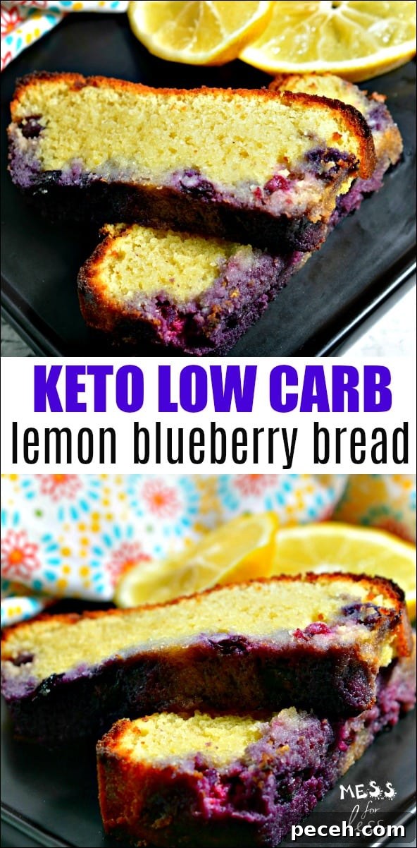 Keto Lemon Blueberry Bread (Low-Carb Loaf Recipe) 2 This Keto Low Carb Lemon Blueberry Bread will help satisfy those cravings for baked goods in a way that keeps you on program. The fresh lemon and blueberry flavors make this perfect to serve with a cup of tea or coffee.