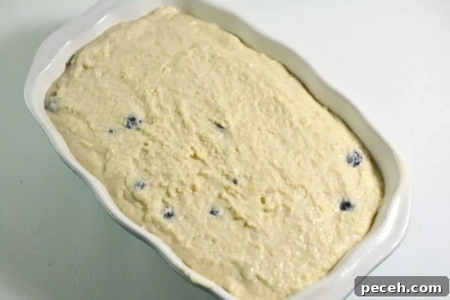 Keto Lemon Blueberry Bread (Low-Carb Loaf Recipe) 7 Keto Low Carb Lemon Blueberry Bread batter