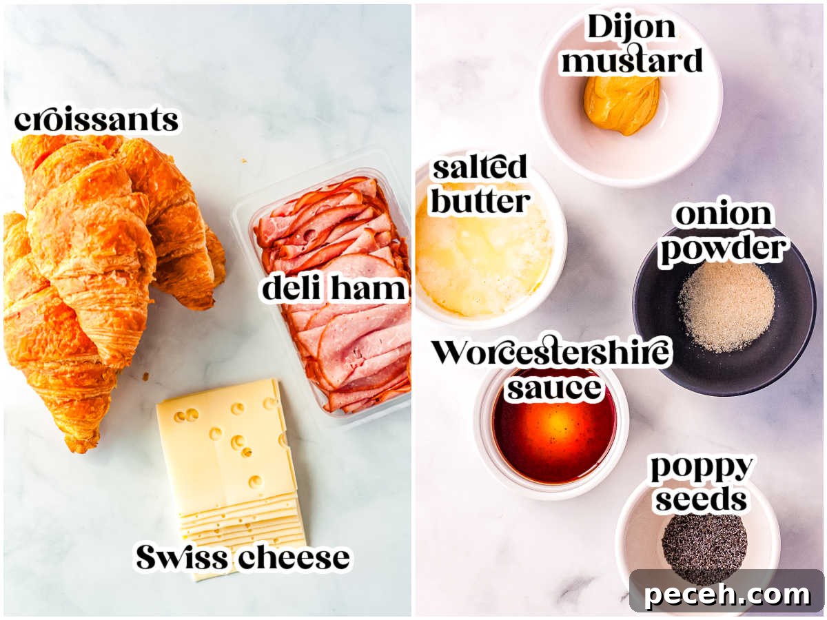 The recipe ingredients with text overlay labeling each.