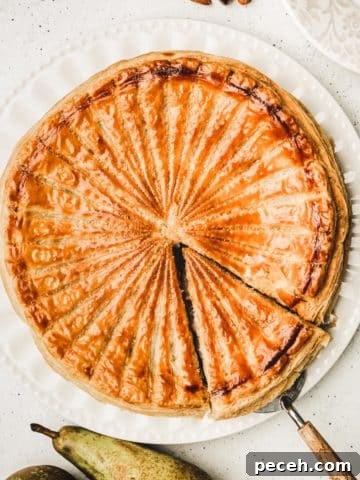 Chocolate pear galette des rois recipe