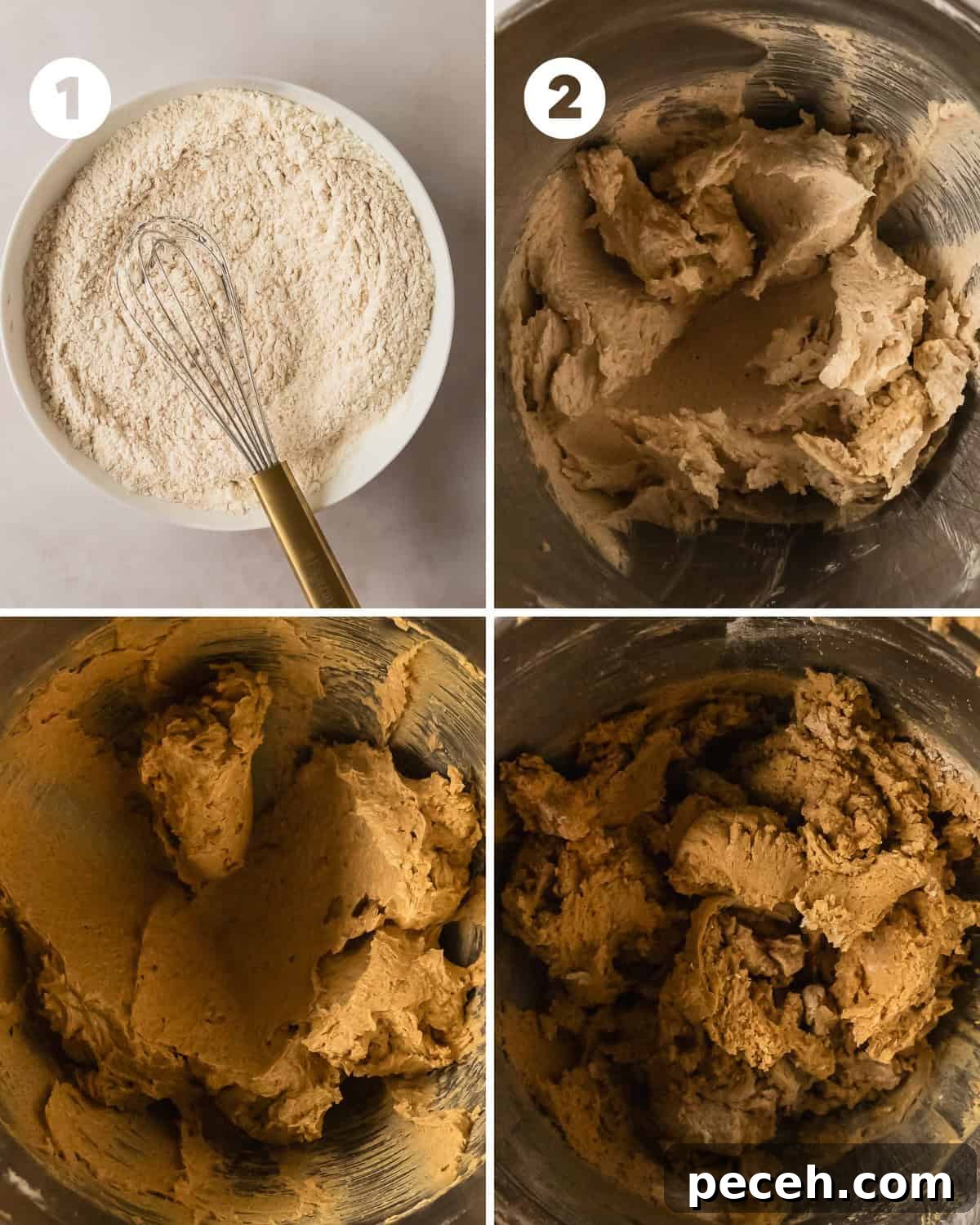 In a mixing bowl whisk together the flour, baking soda, ground cinnamon and salt until well combined. Set aside for now. 
Place tablespoon slices of butter into a microwave safe bowl. Heat the butter for 30 seconds. The butter should be softened around the edges, but the butter should not melted. Transfer the softened butter into a large mixing bowl fitted with a paddle attachment. Add the light brown sugar and granulated sugar.  Mix the butter and sugars on medium speed for 2 - 3 minutes or until the butter and sugars are well combined. On low, cream in the egg, egg yolk, vanilla extract and molasses until smooth and well combined. With the mixer on low, add the dry ingredients into the wet a little at a time. Mix until just combined. Gently fold in the old fashioned oats, raisins, chocolate chips and mini chocolate chips one at a time until well combined. 