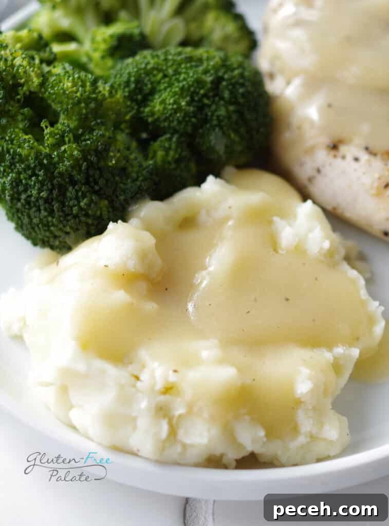 Is Butter Gluten-Free? What You Need to Know About Safety and Labels 6 Gluten-free mashed potatoes topped with gravy, made with certified gluten-free butter for a celiac-safe side dish