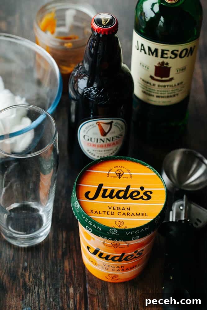 Vegan Guinness Caramel Ice Cream Float Recipe 4 Ingredients for float