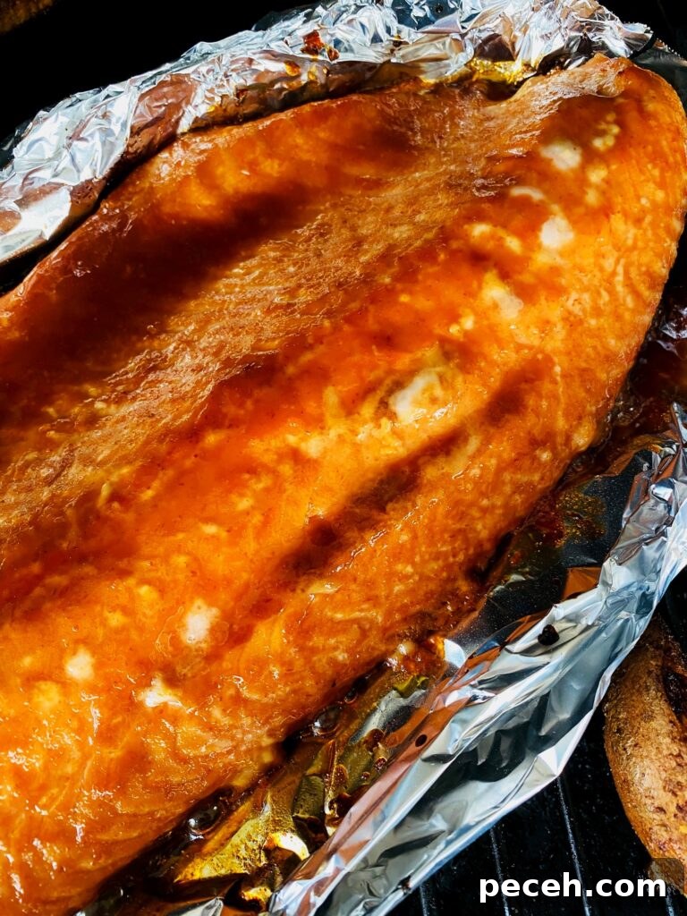 Honey Sriracha Salmon on the Traeger Grill: Sticky Spicy Glaze Recipe 6 Traeger Honey Sriracha Salmon