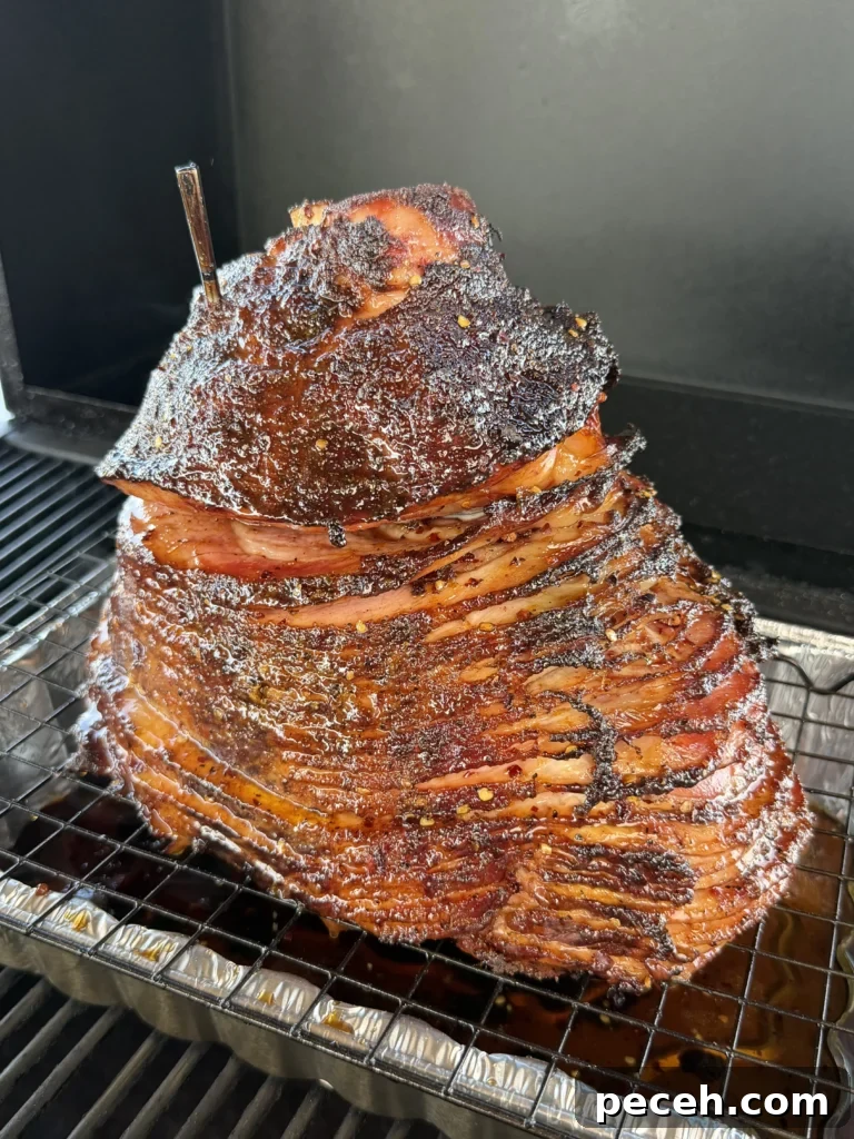 Classic Christmas Glazed Ham Recipe for Holiday Dinner 2 christmas ham on the hasty bake smoker