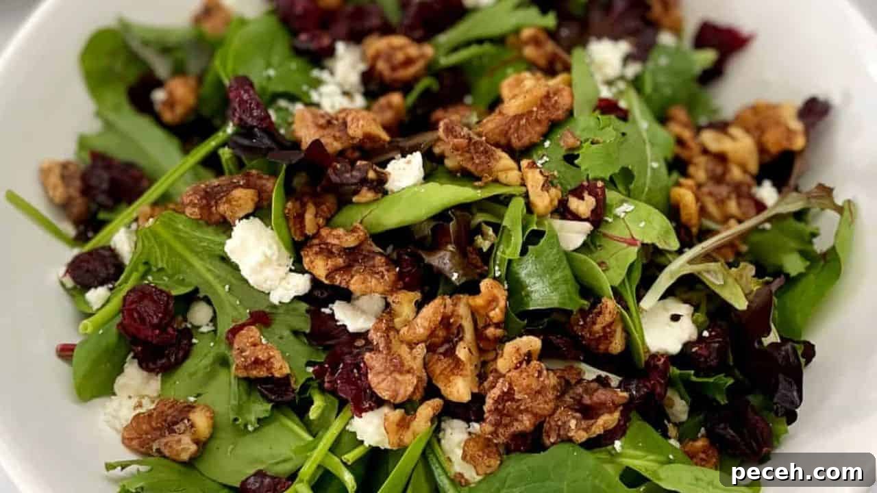 Cranberry Walnut Feta Salad