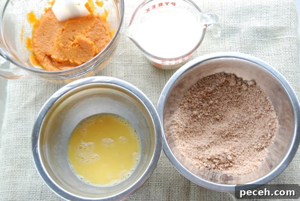 Mini Pumpkin Pies: Perfect Single-Serve Fall Desserts 6 pumpkin, eggs, egg nog, spices.