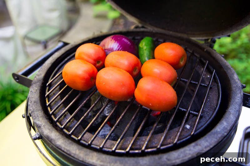 Big Green Egg Fire Roasted Salsa
