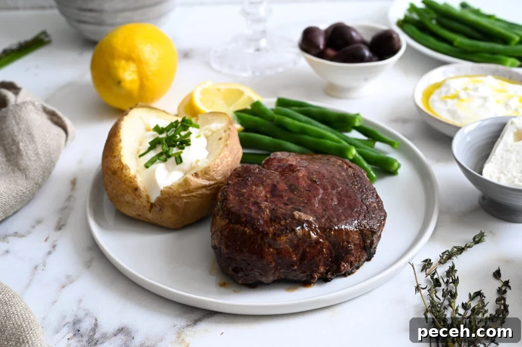 Learn how to make the best pan-seared and roasted filet mignon with herbed butter baste.