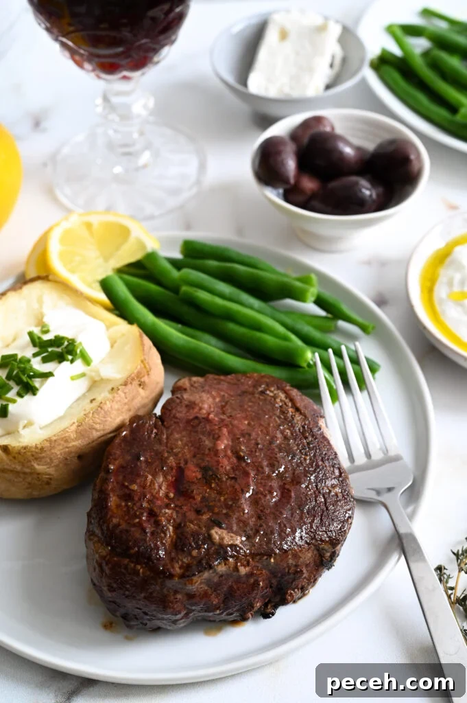 Learn how to make the best pan-seared and roasted filet mignon with herbed butter baste