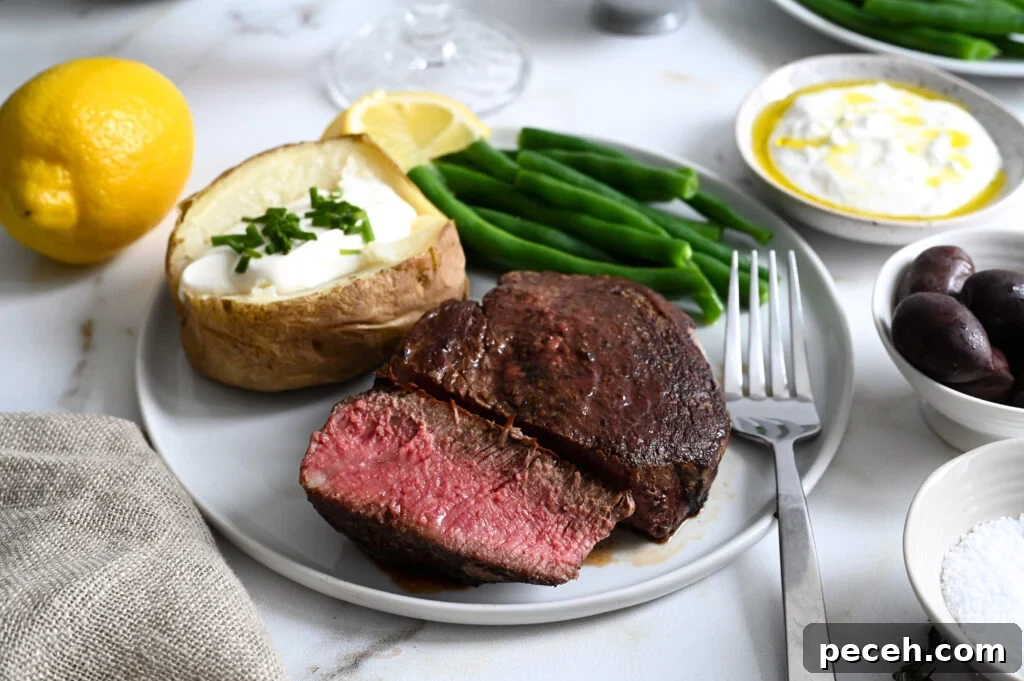 Learn how to make the best pan-seared and roasted filet mignon with herbed butter baste.