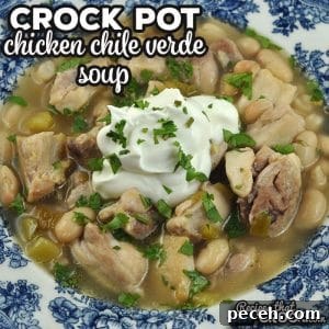 Crock Pot Chicken Chile Verde Soup Recipe 2 If you want a soup that's easy to assemble and packed with bold, comforting flavor, try this Crock Pot Chicken Chile Verde Soup.