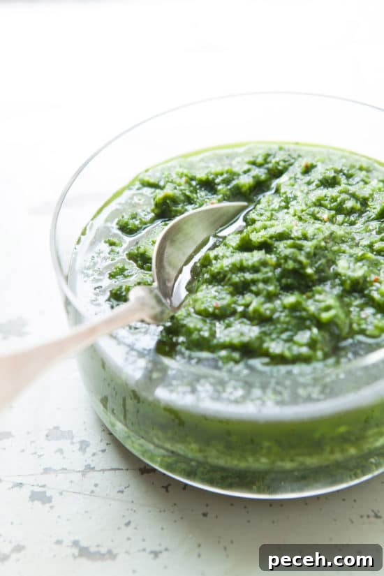Why We Should Protect Wild Ramps and Their Habitat 6 Ramp Chimichurri Sauce / Photo by Kerri Brewer / Katie Workman / themom100.com