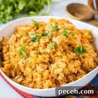close up of spanish rice in a bowl