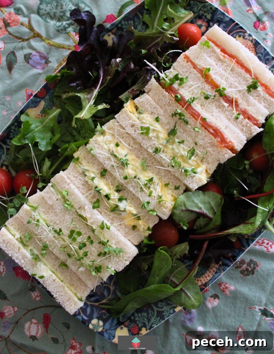 Cucumber Tea Sandwiches for Afternoon Gatherings 7 Afternoon Tea Sandwiches. Afternoon tea sandwiches are a dainty, finger food, made with thin layers of filling sandwiched between slices of soft buttered bread. Perfect for parties, High Teas, Afternoon teas
