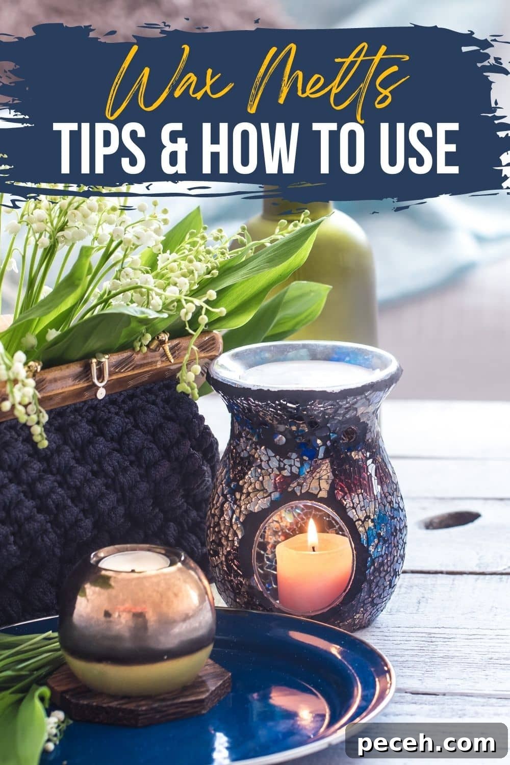 How to Use Wax Melts: Tips, Safety, and Common FAQs 2 wax melt warmer with wax melts and candle