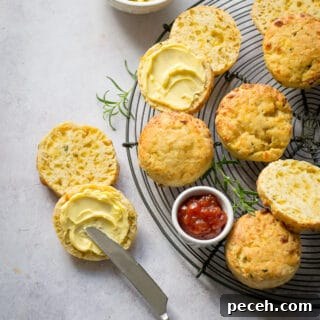 Savoury Vegan Scones on cooling rack