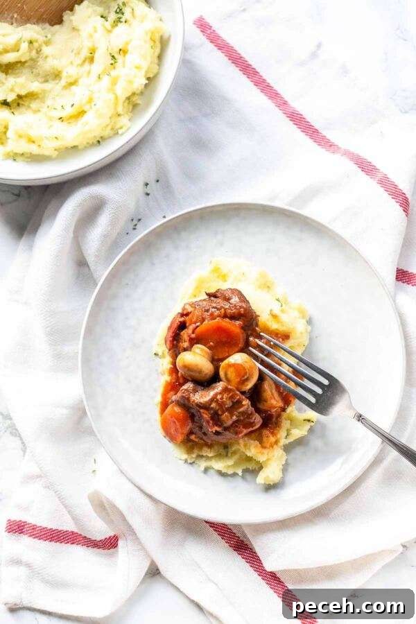 Looking for the best French beef stew? Take at this beef bourguignon recipe made with the Crockpot Express pressure cooker. Quick and simple dinner recipe.