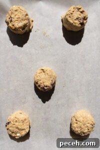 Cherry Toffee Oatmeal Cookies Recipe — Chewy Cherry & Toffee Bites 10 cherry toffee oatmeal cookies before baking