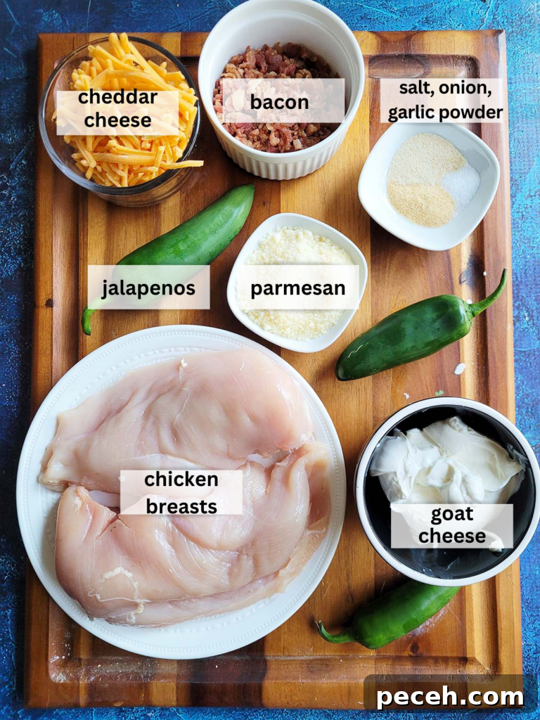 ingredients for jalapeno popper chicken