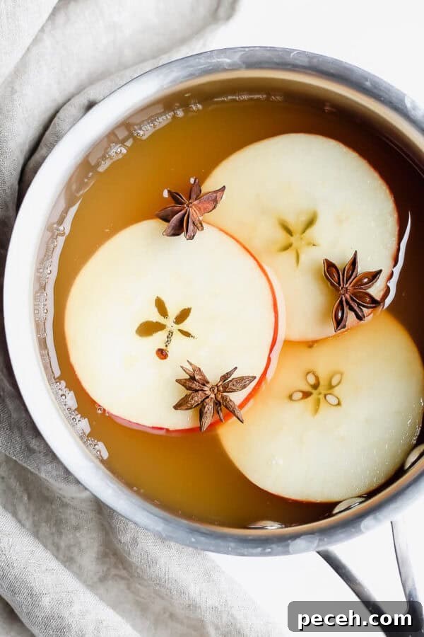 The best recipe for a spiced apple cider.