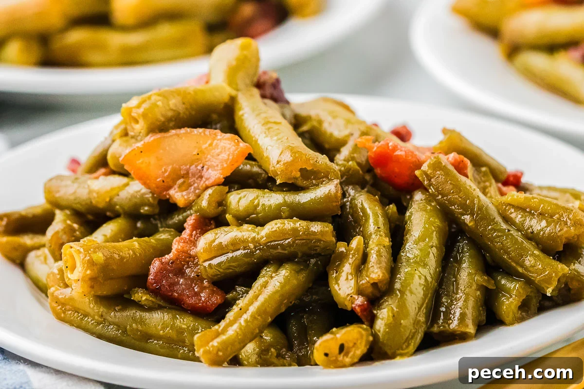 Quick and Flavorful Canned Green Beans Recipe 9 Sweet glazed green beans with garlic and pepper