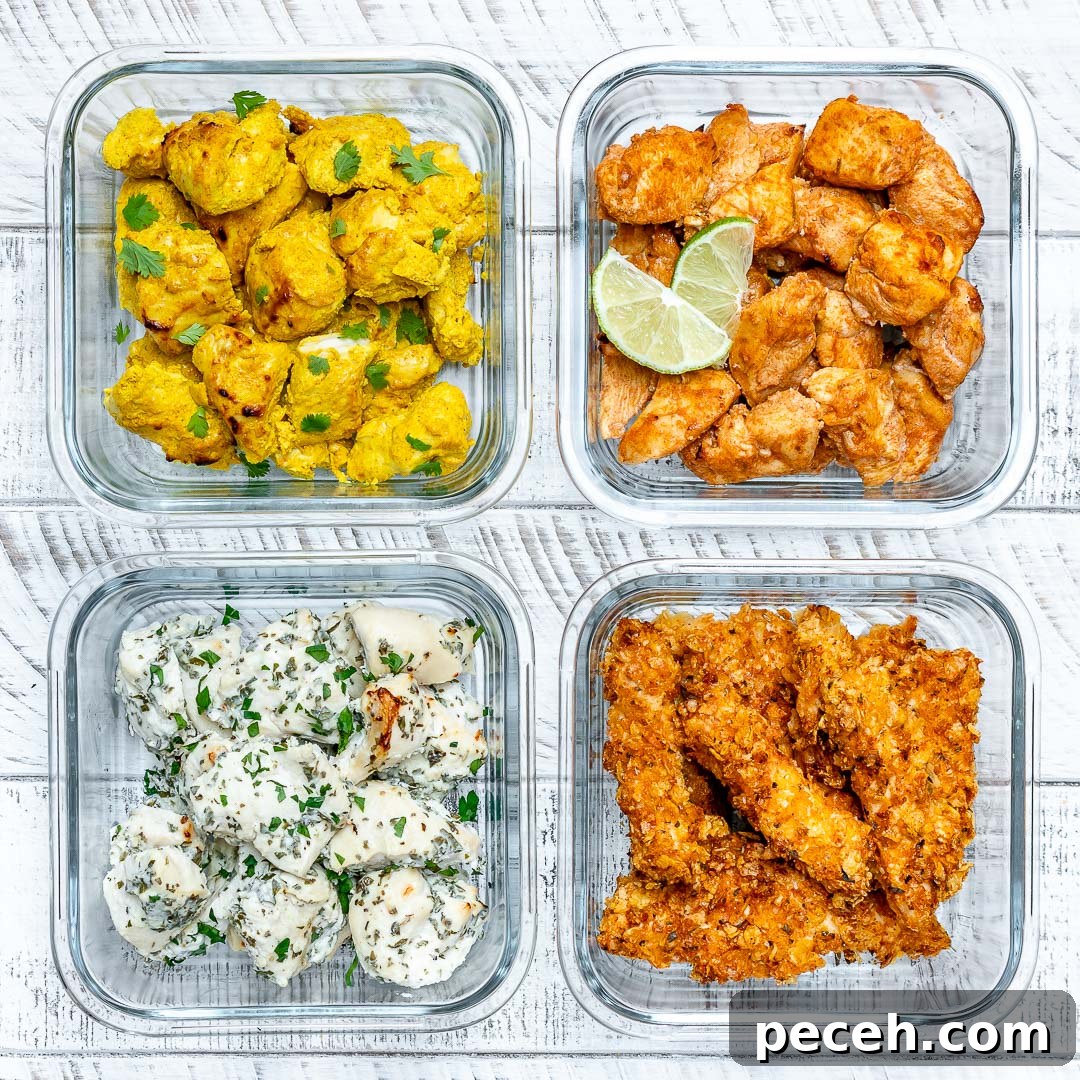 One Sheet Pan Meal Prep Chicken - 4 AWESOME Ways