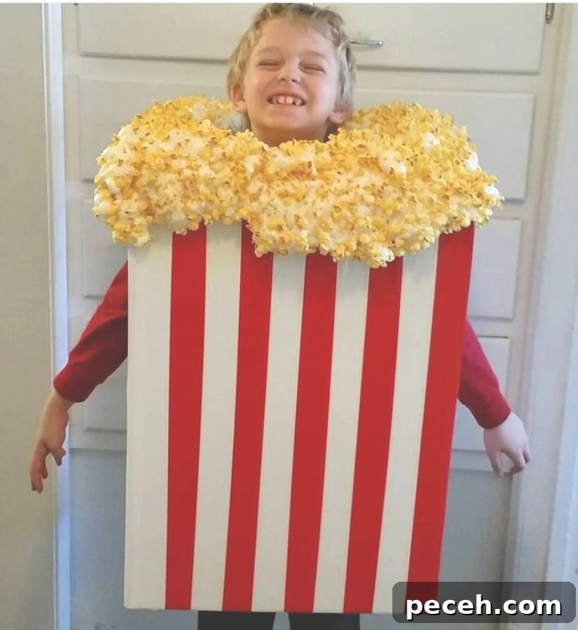 DIY Popcorn Halloween costume idea