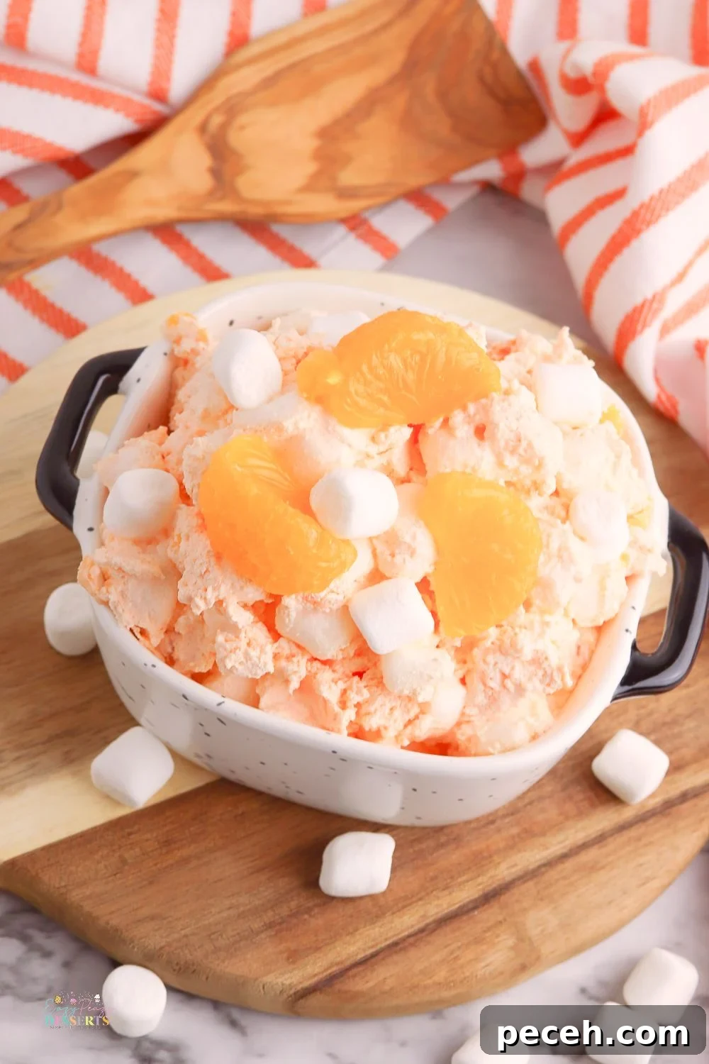 Creamy Orange Fluff Salad Recipe with Marshmallows and Pineapple 3 Orange fluff recipe