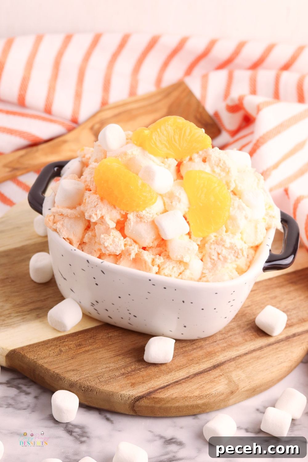 Creamy Orange Fluff Salad Recipe with Marshmallows and Pineapple 5 Orange creamsicle fluff
