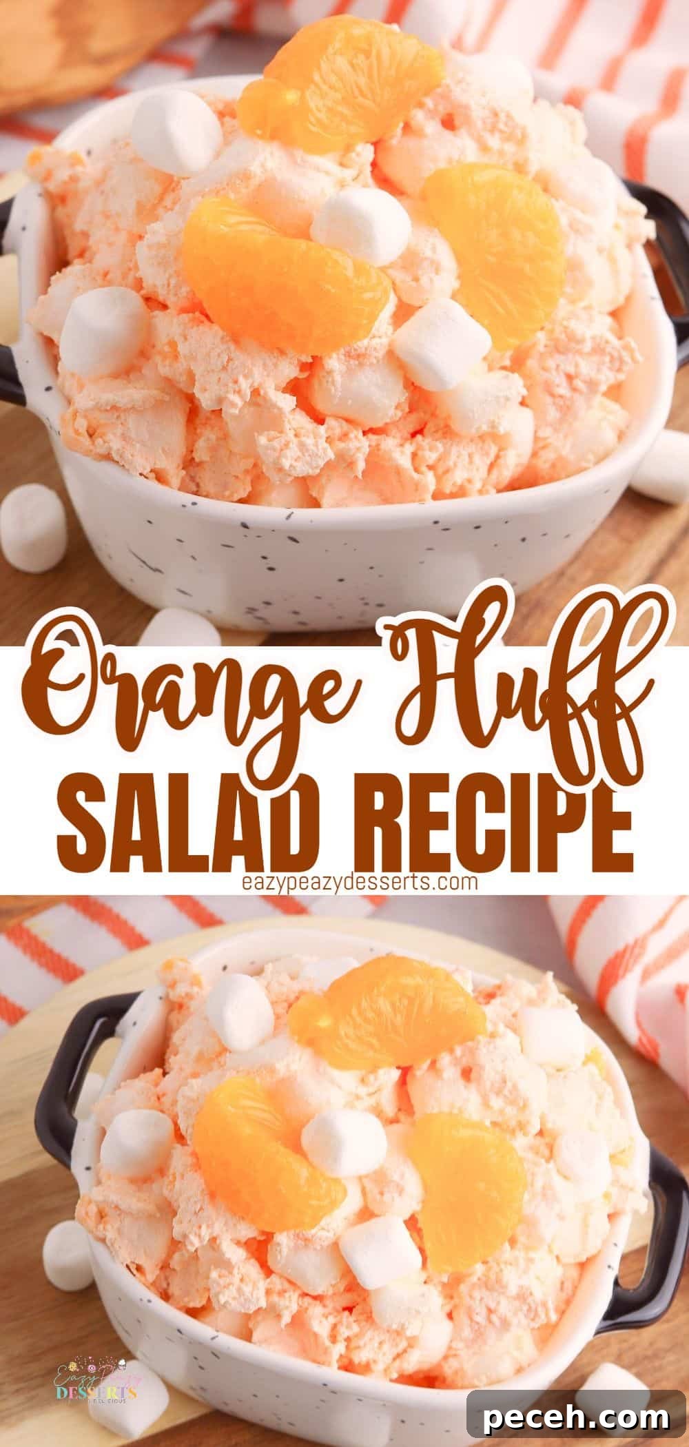 Creamy Orange Fluff Salad Recipe with Marshmallows and Pineapple 6 Orange fluff salad