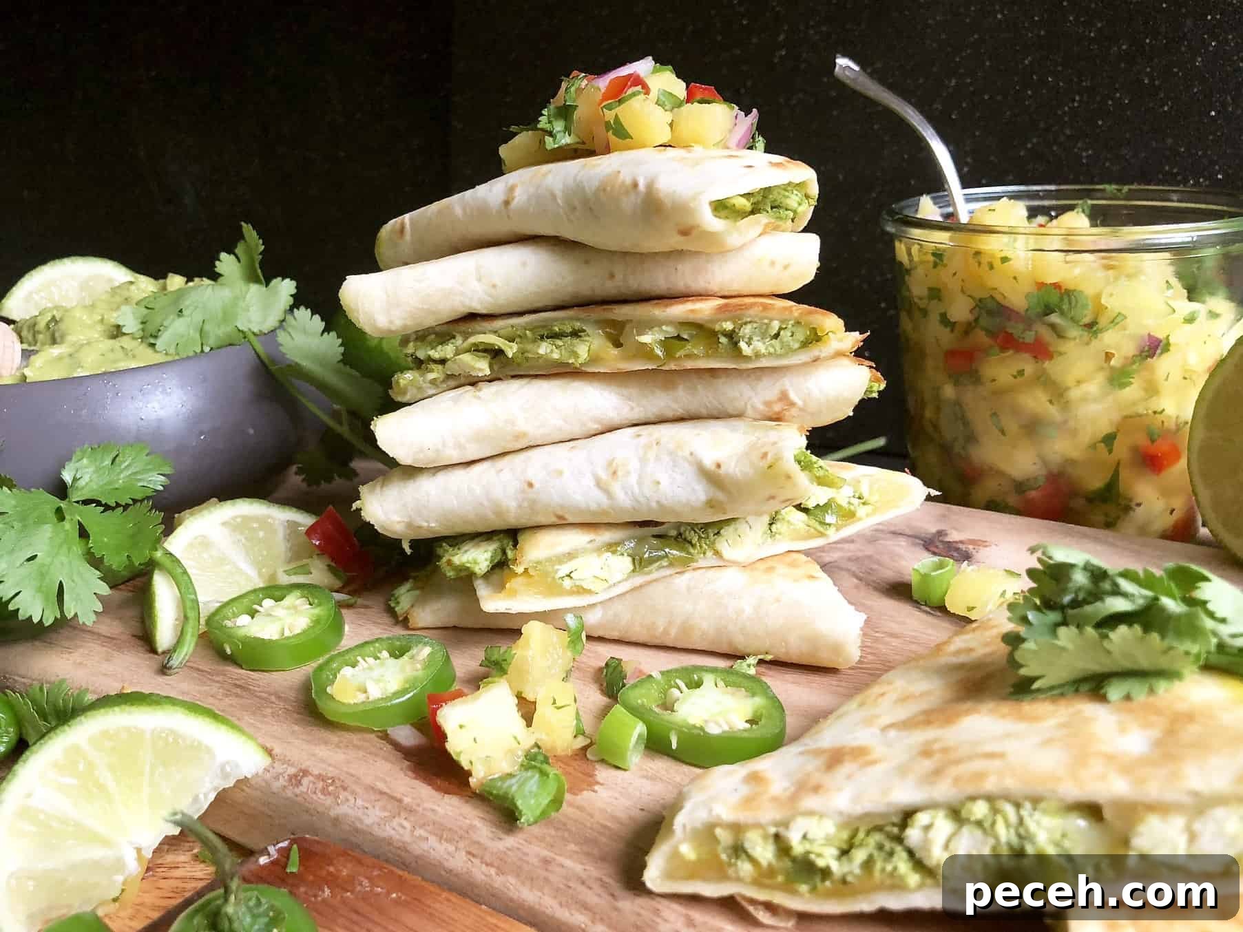 chicken fajita quesadillas