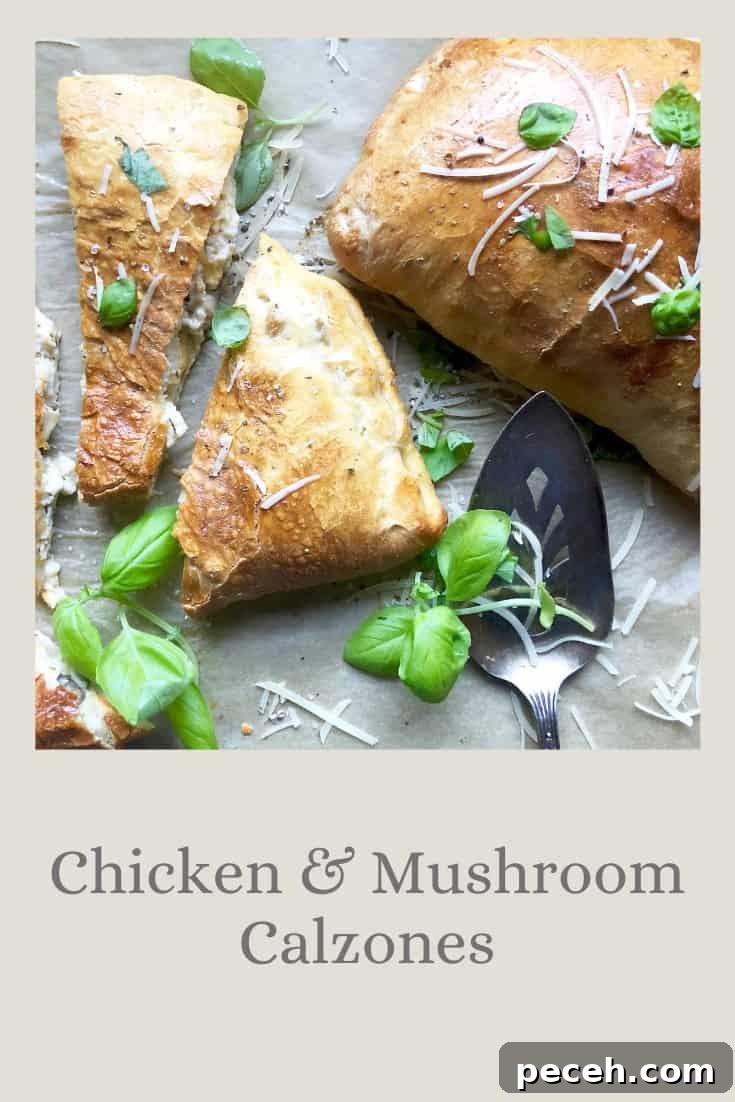 Chicken & Mushroom Calzones