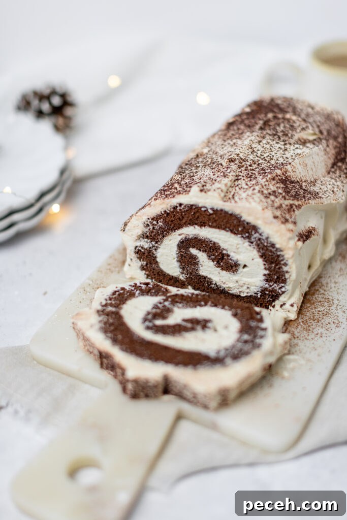 Decadent Chocolate Espresso Swiss Roll Recipe 3 This Chocolate Espresso Roll is as classic as it gets. It features a light, coffee-infused chocolate sponge cake filled with a sweet coffee cream filling—making it the perfect dessert for any chocolate (and coffee) lover!