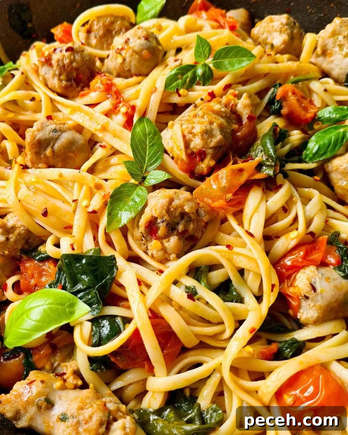 Spicy Italian Sausage Pasta Recipe for Quick Weeknight Dinners 2 Close up of sausage pasta